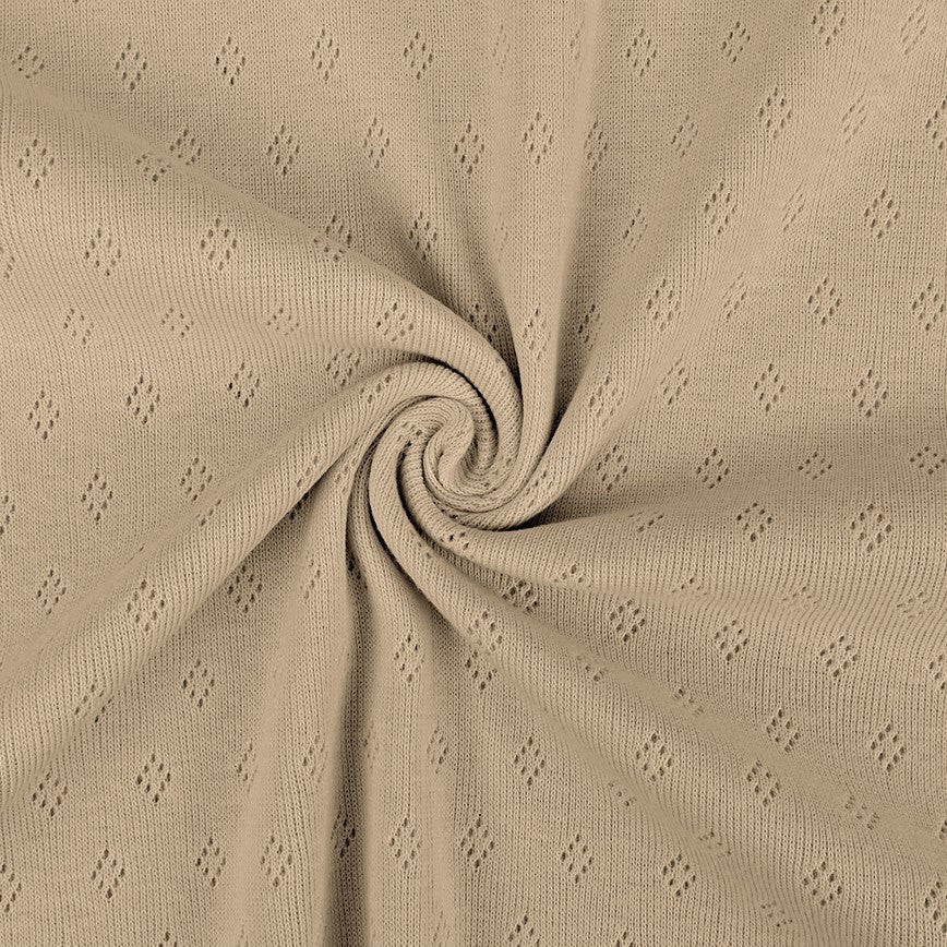 Pointelle jersey, taupe